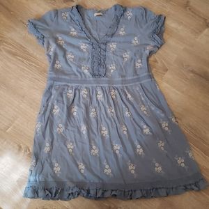 Wrap London | Blue Embroidered Flowers Dress | 14